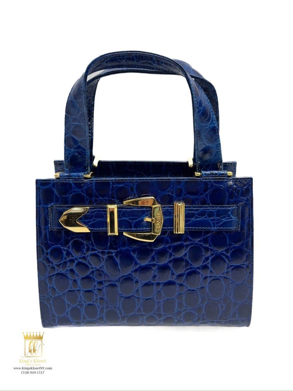 Gianni Versace Croc-Embossed handbag